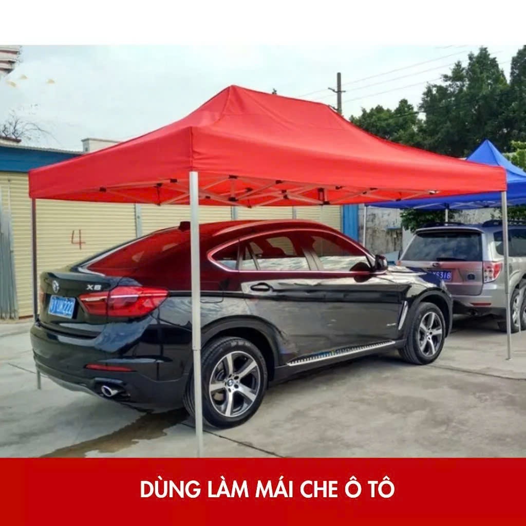 Nhà Bạt Di Động 3M x 6M Che Nắng, Che Mưa Ngoài Trời, Khung Thép Sơn Tĩnh Điện Chống Rỉ