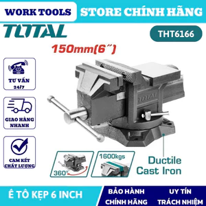 TOTAL Ê tô kẹp 6 inch THT6166 (Cam kết Chính Hãng 100%)