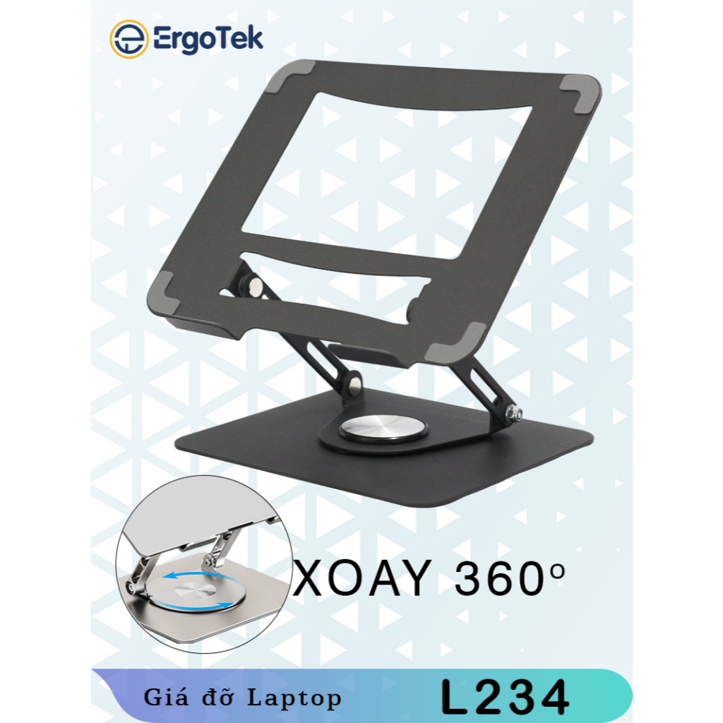 L250 – Giá đỡ Laptop Xoay 360 độ – Tuỳ chỉnh độ cao – Dành choLaptop – Laptop Stand – Macbook Ipad ….Hợp kim nhôm