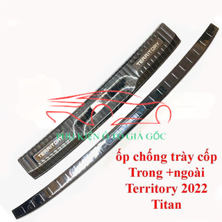 Ốp chống trầy cốp trong, ngoài xe Ford Territory 2022-2025 TITAN phay xước cao cấp