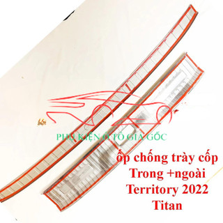 Ốp chống trầy cốp trong, ngoài xe Ford Territory 2022-2025 TITAN phay xước cao cấp