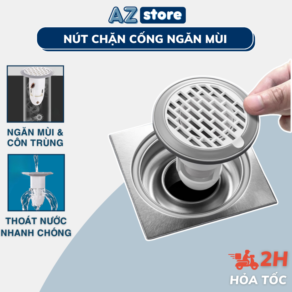 Nút Cống Chặn Côn Trùng, Ngăn Mùi Hôi, Lọc Rác Chống Tắc Nghẽn Cống AZ ...