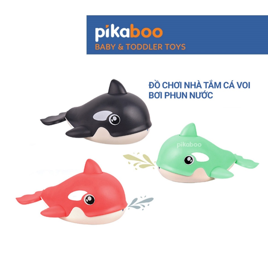 Ảnh Đồ chơi cá heo phun nước nhà tắm Pikaboo, họa tiết bắt mắt, chất liệu silicone mềm dẻo cao cấp 1
