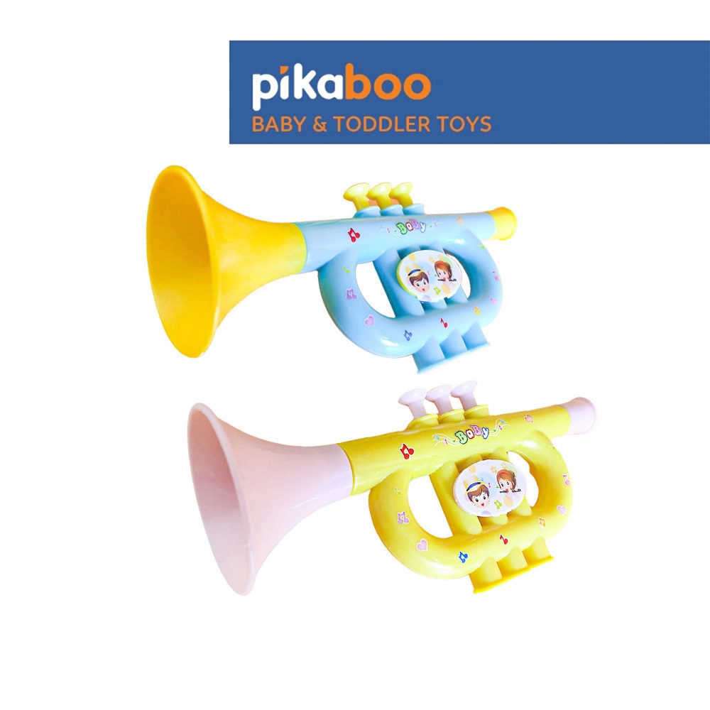 Ảnh Kèn thổi cho bé Pikaboo, kèn đồ chơi có âm thanh vang, chất liệu nhựa dày dặn nhẵn mịn an toàn 1