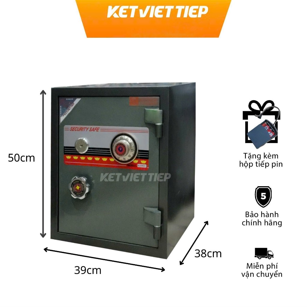 [HÀNG CHÍNH HÃNG] KÉT SẮT VIỆT TIỆP KHÓA CƠ K44BL
