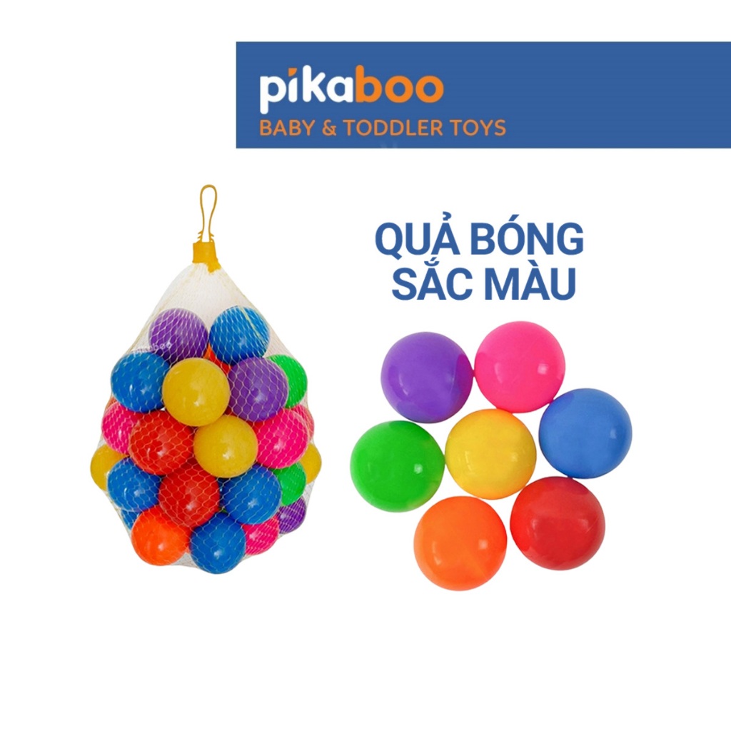 Ảnh Quả bóng sắc màu Pikaboo đường kính 7cm cho bé trai bé gái vui chơi cùng bể bơi phao trong ngày hè 1