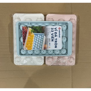 Khay đá tròn - vỉ đá tròn 33 viên Việt Nhật Chính hãng 3 màu pastel -6978