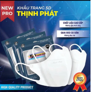 Túi 10 Khẩu trang 5D Mask Thịnh Phát kháng khuẩn, chống bụi mịn