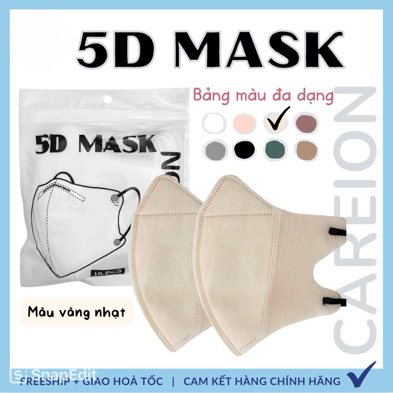 [Thùng 100 chiếc] Khẩu Trang 5D Mask An Phong HD  CAREION Kháng Khuẩn,nhiều Màu Lạ Siêu Đẹp Dày Dặn