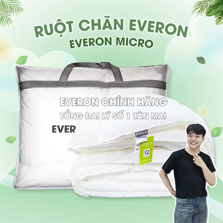 [Chính hãng] Ruột chăn Everon Micro siêu nhẹ 8cm cao cấp, kháng khuẩn ...