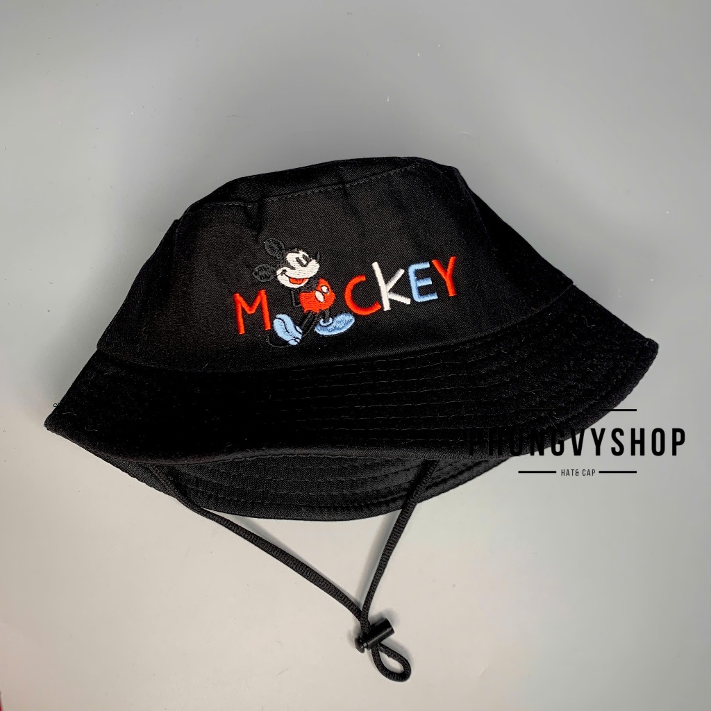 Bé 2-5 Tuổi/ Vòng đầu 52cm_Mũ bucket tai bèo vành cực dễ thương trai gái phungvyshop- Nón BO trung CHUỘT MC KEY