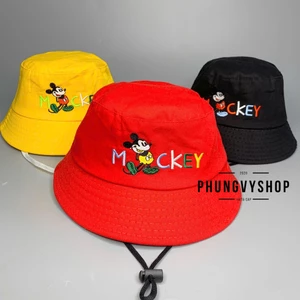 Bé 2-5 Tuổi/ Vòng đầu 52cm_Mũ bucket tai bèo vành cực dễ thương trai gái phungvyshop- Nón BO trung CHUỘT MC KEY