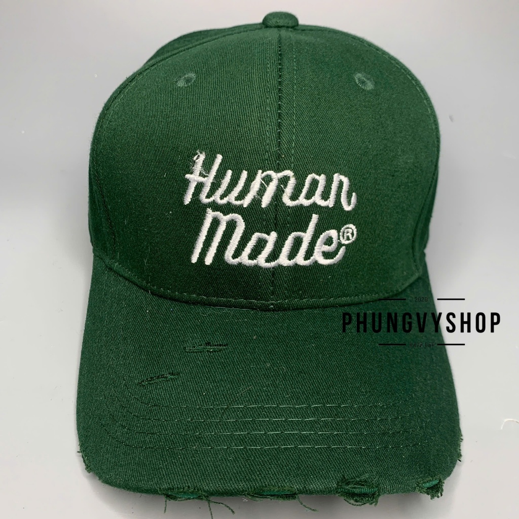 Mũ LƯỠI TRAI unisex cực hot nam nữ phong cách hàn quốc phungvyshop- Nón ket Rách Tua HUMAN MADE