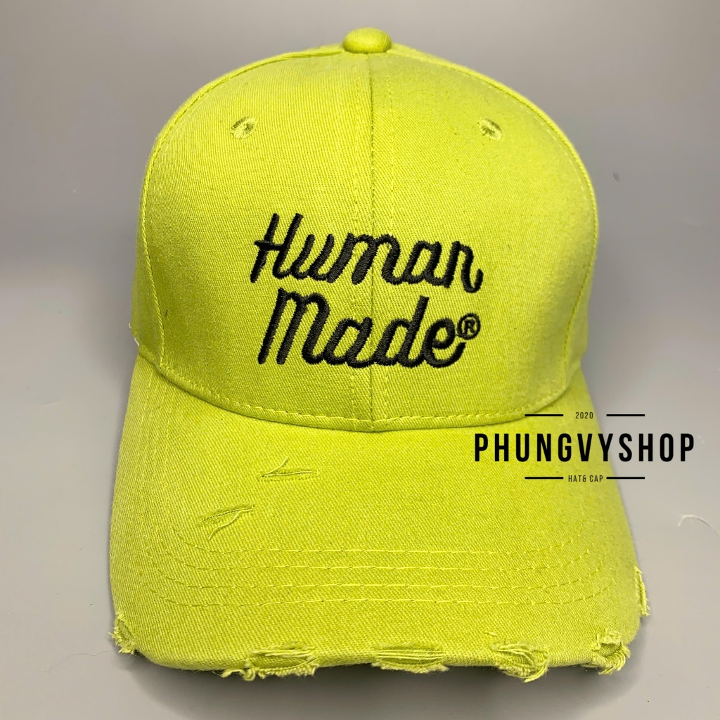 Mũ LƯỠI TRAI unisex cực hot nam nữ phong cách hàn quốc phungvyshop- Nón ket Rách Tua HUMAN MADE