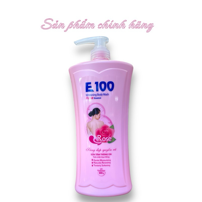 Sữa tắm E100 chai màu hồng, chai màu vàng 800gram