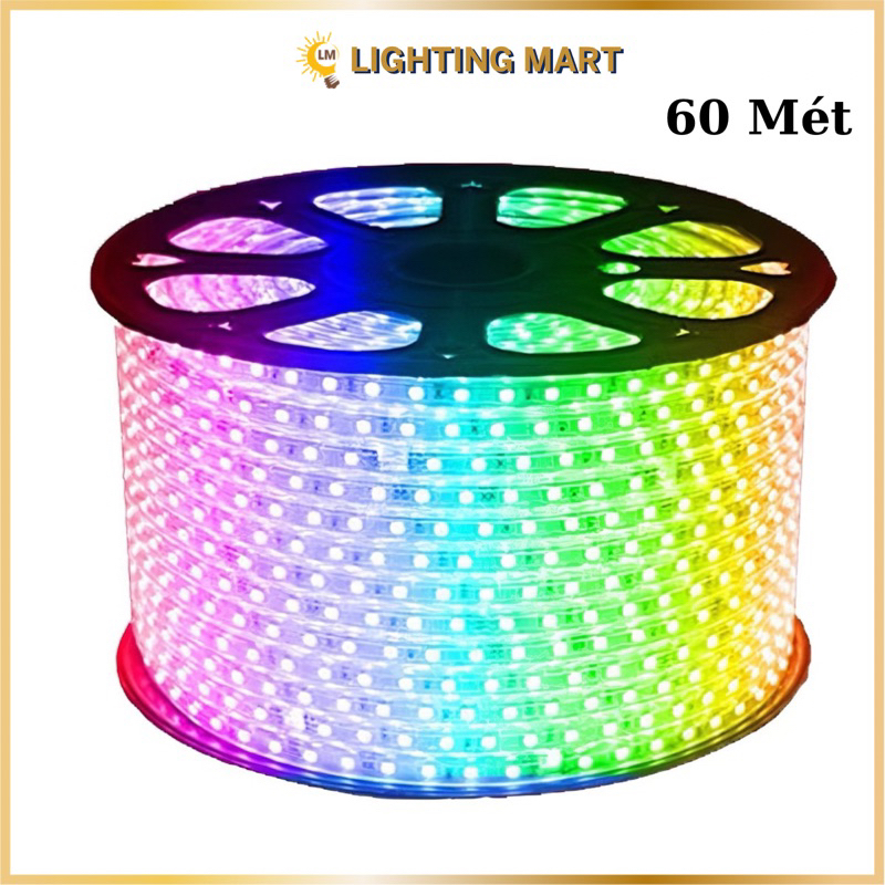 Combo 60m dây led đổi màu 5050 RGB 220V (chưa bao gồm nguồn) | Shopee ...