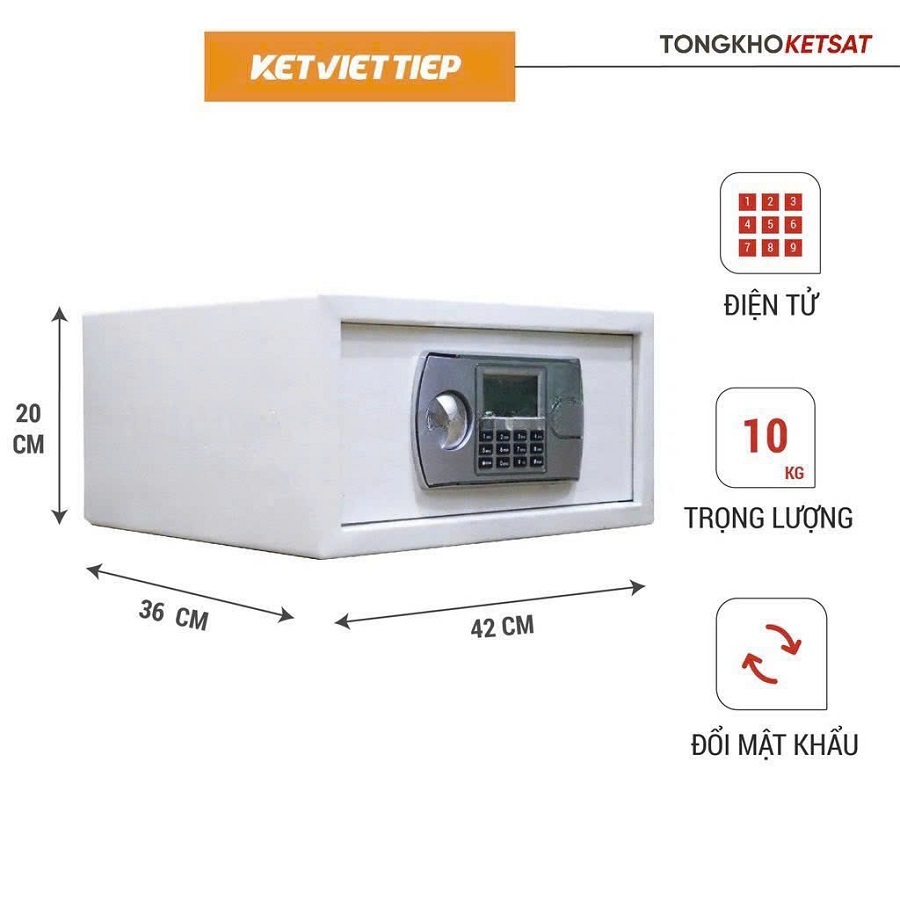 [FREESHIP] Két sắt Mini Việt Tiệp khách sạn KKS031 Nặng 8kg chính hãng miễn phí giao hàng