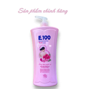 Sữa tắm E100 tinh chất hoa Hồng sáng da 1,2 lít
