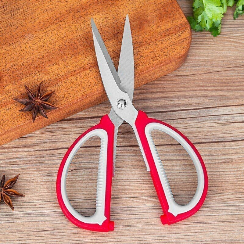 Kéo cắt Vải, Cắt Giấy, Cắt Vật Dụng Đa Năng - Kéo Cán Đỏ Xám