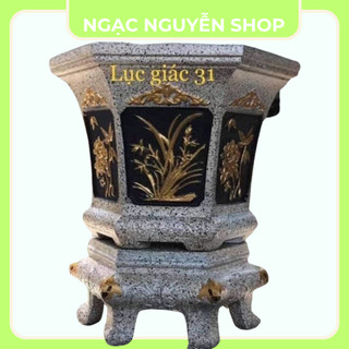 khuôn Chậu lục giác rộng 31cm cao 26cm nhựa abs