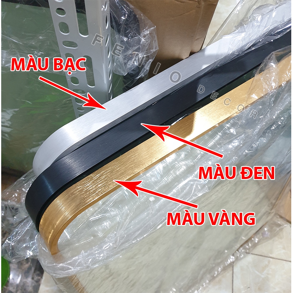 Ảnh Gương soi toàn thân FENIO viền hợp kim nhôm hình chữ nhật khung màu đen, vàng, bạc 3