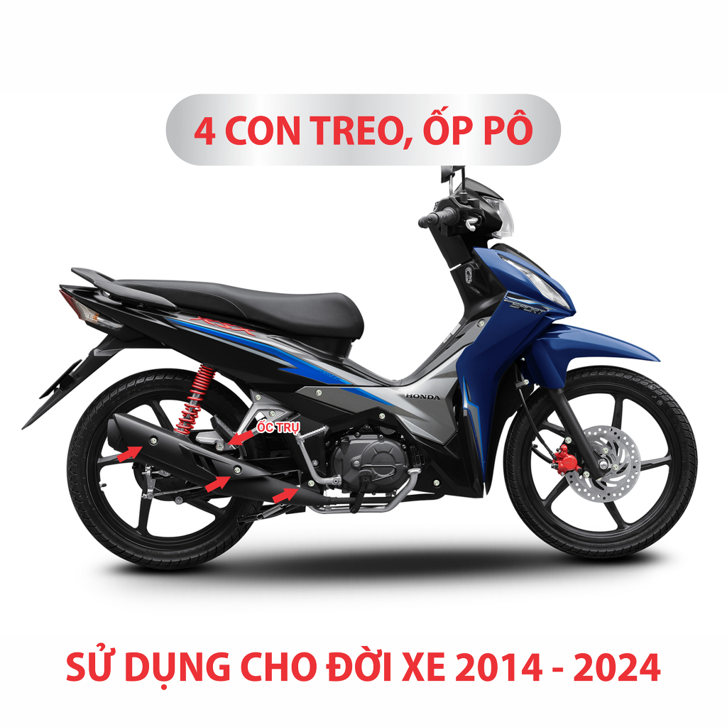 Bộ ốc Salaya gắn Wave RSX FI dàn áo | dàn chân | baga | che sên | yếm(2014-2025) Chống Gỉ, Siêu Bền