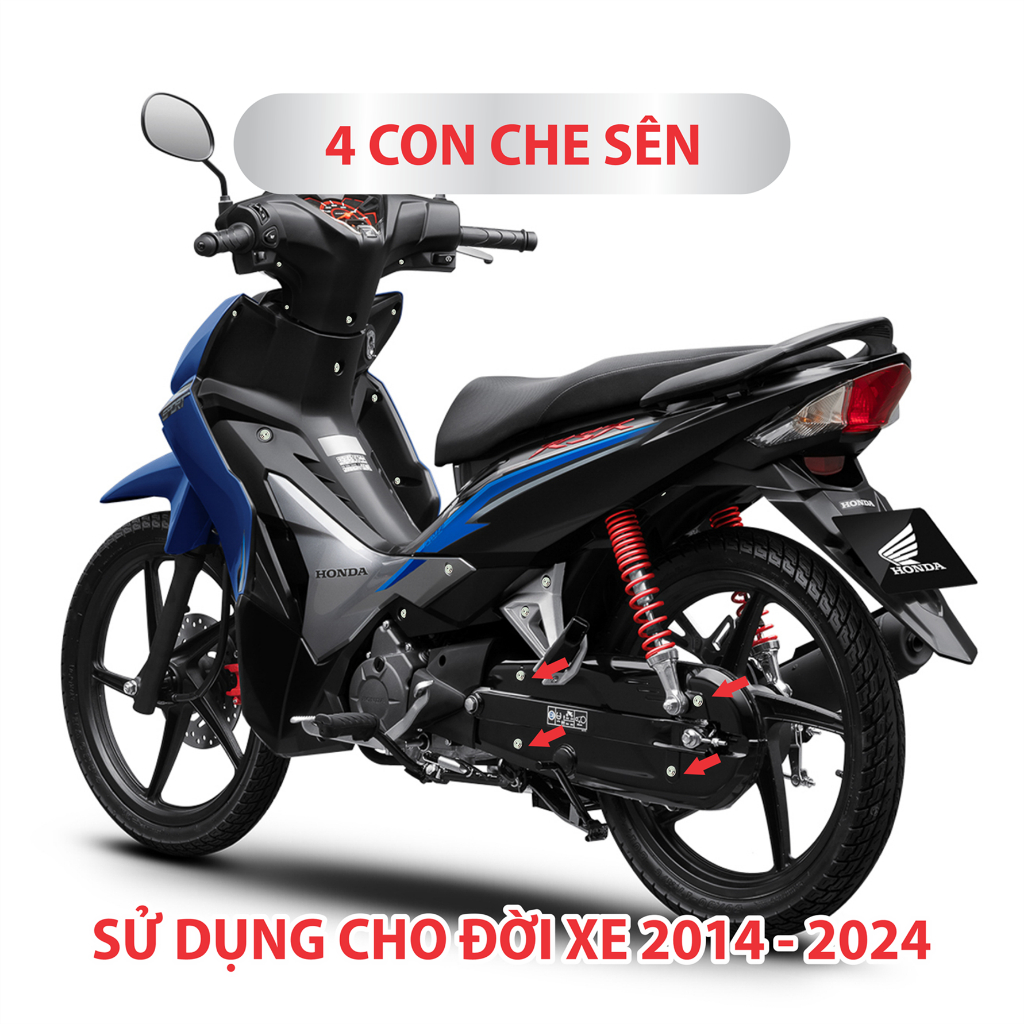 Bộ ốc Salaya gắn Wave RSX FI dàn áo | dàn chân | baga | che sên | yếm(2014-2025) Chống Gỉ, Siêu Bền
