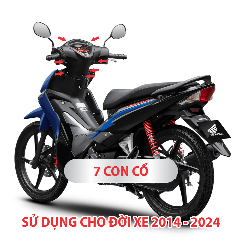 Bộ ốc Salaya gắn Wave RSX FI dàn áo | dàn chân | baga | che sên | yếm(2014-2025) Chống Gỉ, Siêu Bền