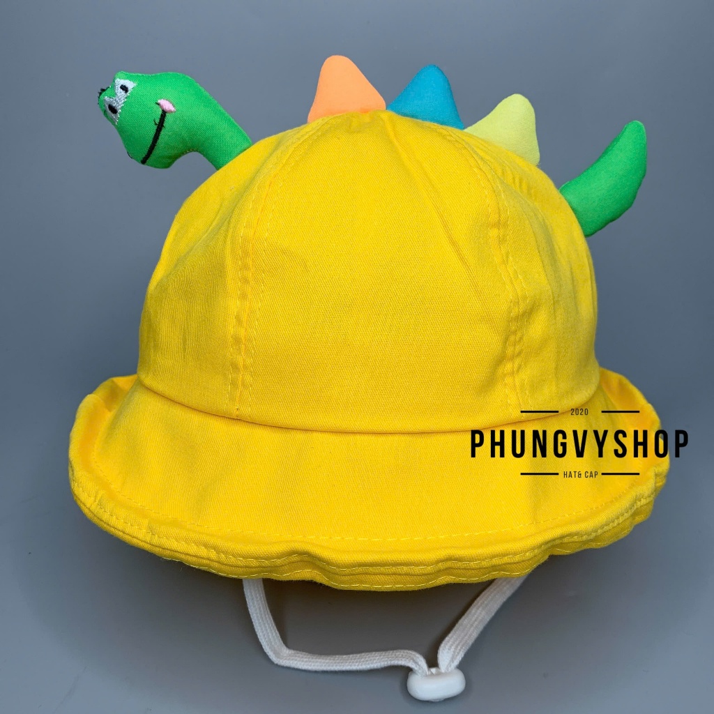 Bé TRÊN 4 Tuổi/ Vòng đầu 55cm_Mũ bucket tai bèo vành cực dễ thương trai gái phungvyshop-Nón BO XUONGKHUNGLONG khủng long