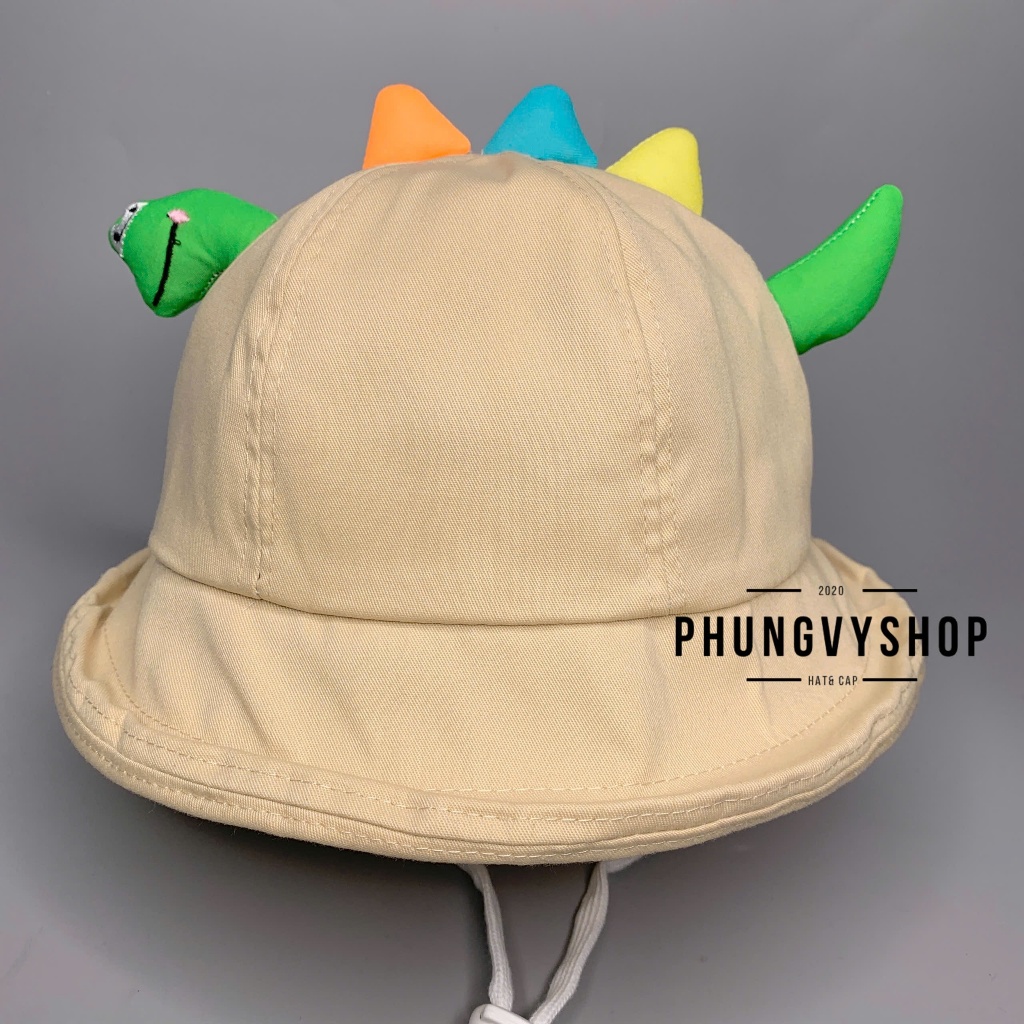 Bé TRÊN 4 Tuổi/ Vòng đầu 55cm_Mũ bucket tai bèo vành cực dễ thương trai gái phungvyshop-Nón BO XUONGKHUNGLONG khủng long