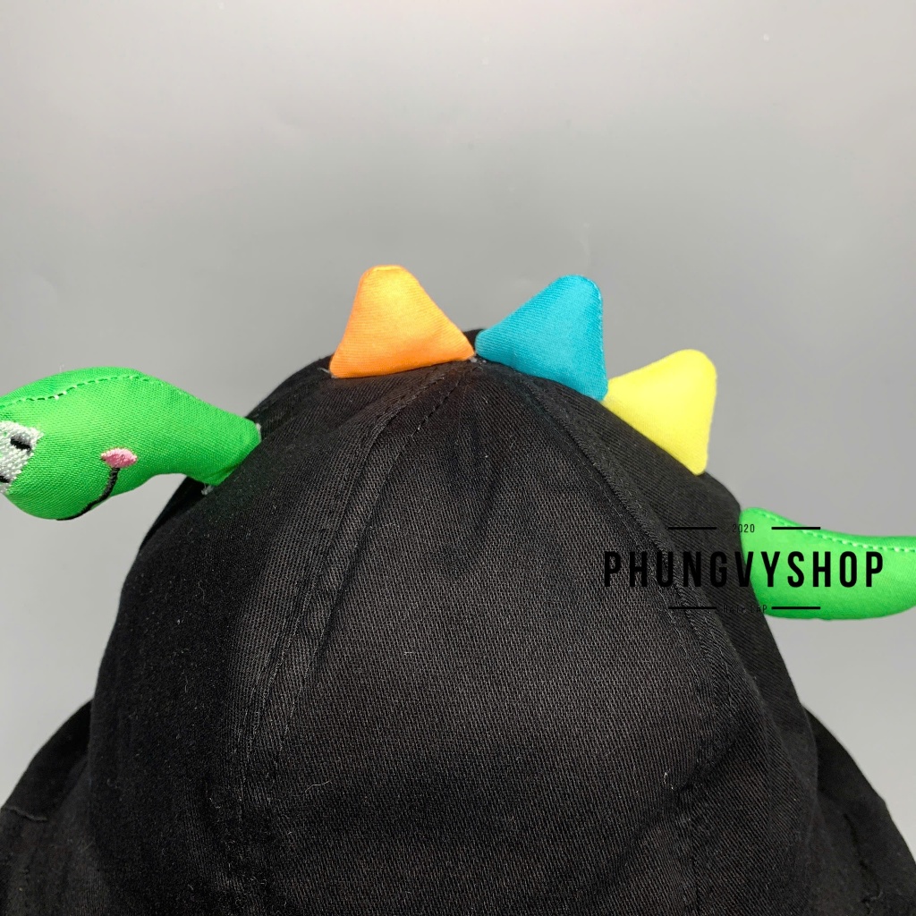 Bé TRÊN 4 Tuổi/ Vòng đầu 55cm_Mũ bucket tai bèo vành cực dễ thương trai gái phungvyshop-Nón BO XUONGKHUNGLONG khủng long