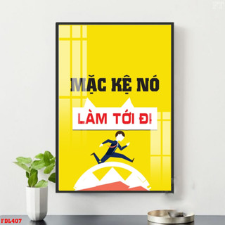 Tranh Laminate Tráng Gương - Tranh Slogan Treo Tường Trang Trí Văn Phòng, Phòng Khách Tạo Động Lực