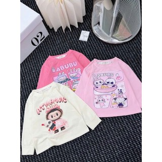 Áo thun dài tay bé gái labubu hot hit, áo thun bé gái size 10-30kg