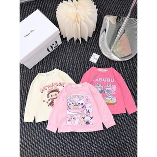 Áo thun dài tay bé gái labubu hot hit, áo thun bé gái size 10-30kg