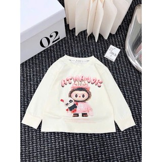 Áo thun dài tay bé gái labubu hot hit, áo thun bé gái size 10-30kg