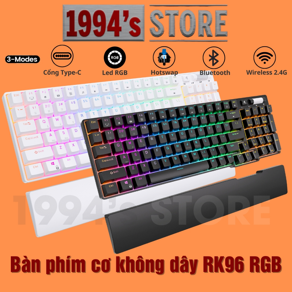 RK96 HOTSWAP - Bàn phím cơ không dây Royal Kludge RK96 kết nối 3 chế độ ...