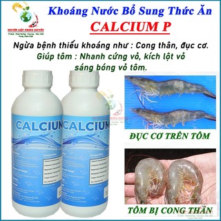 Khoáng Ăn Cho Tôm Cá Calcium P Khoáng Cứng Vỏ Tôm Nhanh Lột Vỏ Cá Bóng Vảy Dày Thân Lên Màu Đẹp, Chai 1000ml