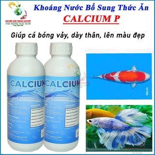 Khoáng Ăn Cho Tôm Cá Calcium P Khoáng Cứng Vỏ Tôm Nhanh Lột Vỏ Cá Bóng Vảy Dày Thân Lên Màu Đẹp, Chai 1000ml