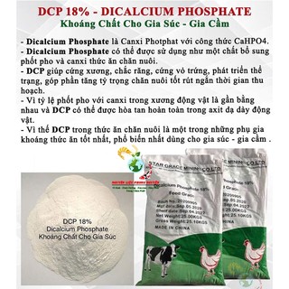 1kg - Dicalcium Phosphate Khoáng chất bổ sung cho gia súc , gia cầm , thủy sản # DCP 18 % 1kg