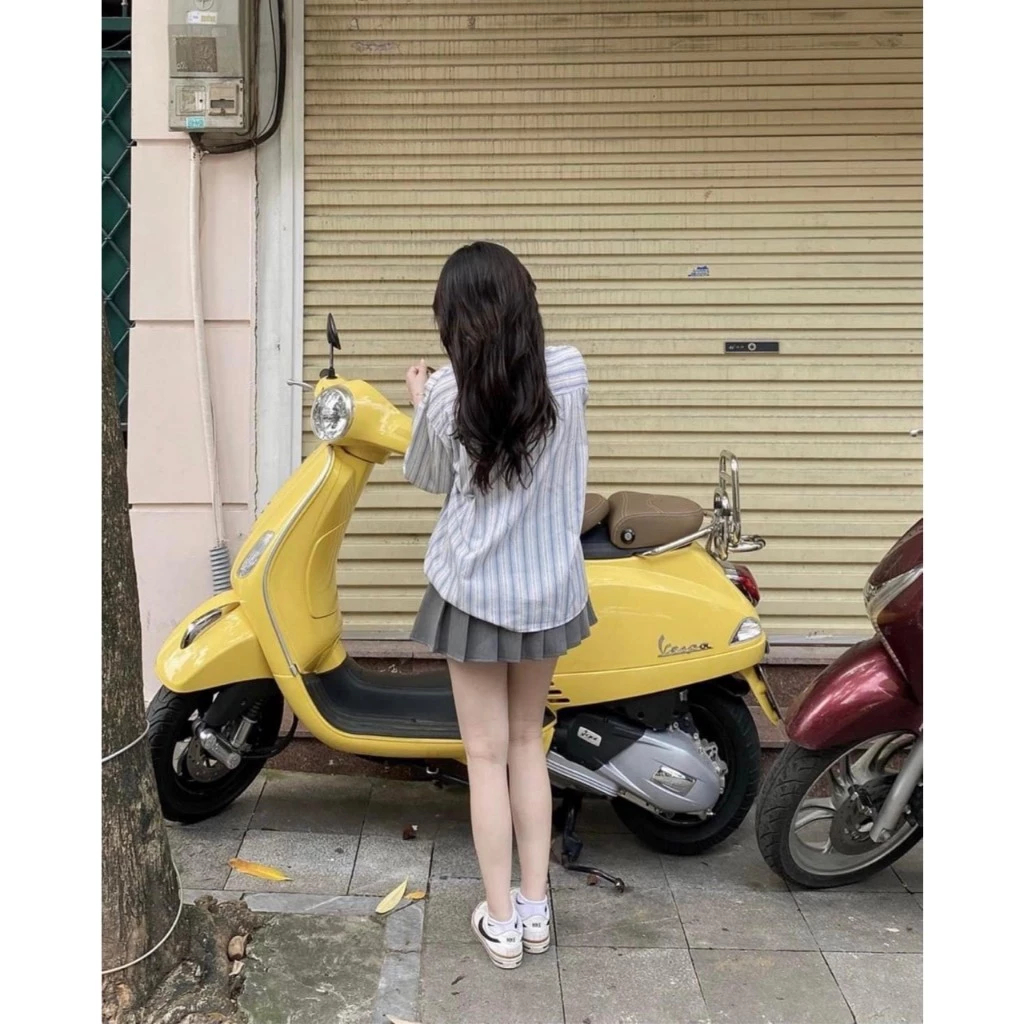 Set đồ nữ áo sơ mi chất thô thấm hút mồ hôi kèm chân váy xếp ly basic Jumito, đồ bộ nữ phong cách nhẹ nhàng HCOM2946