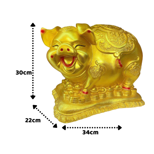 Heo đất tiết kiệm Heo Tết Bệ Vàng Tài Lộc size đại  ống heo lợn đất tiết kiệm hình con giáp