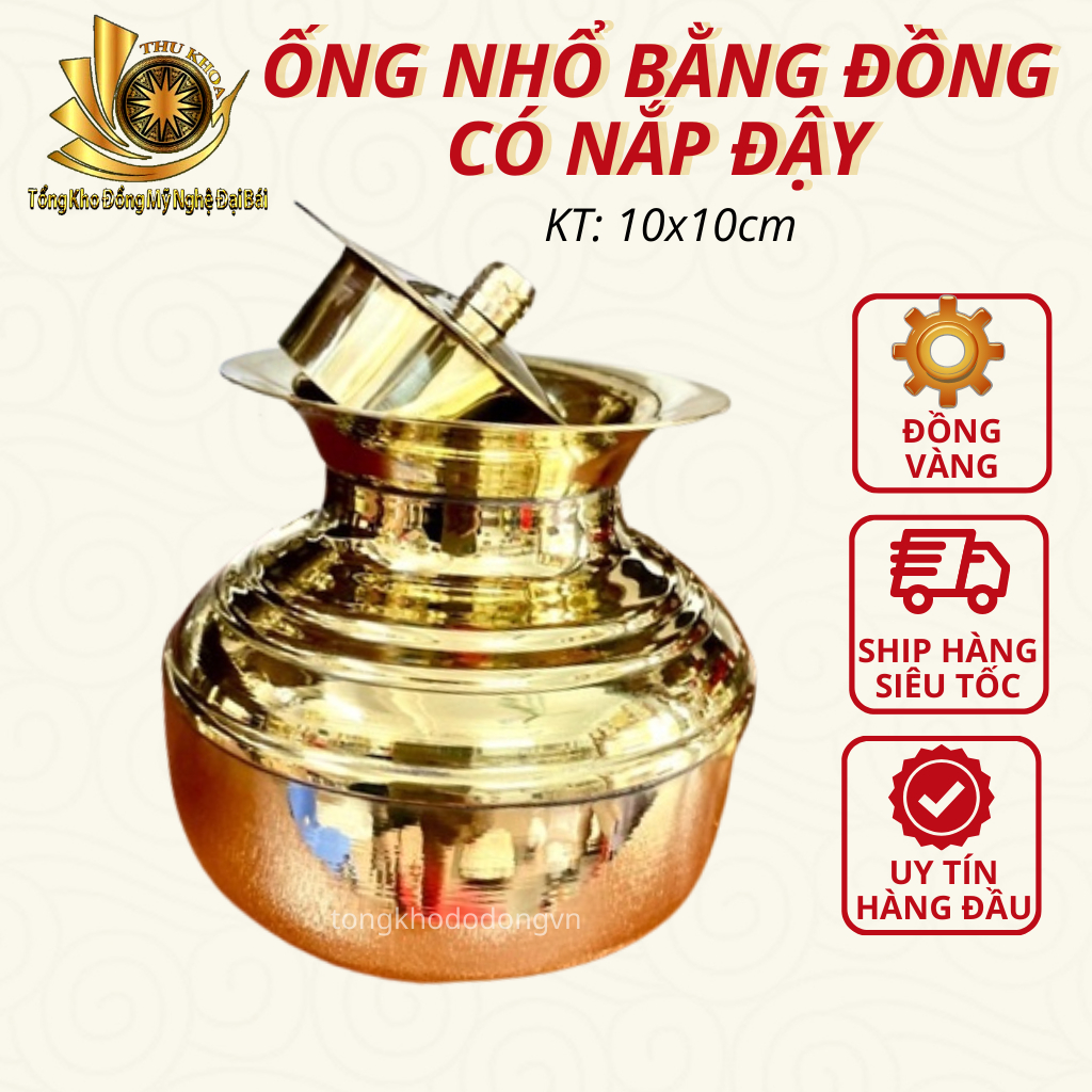 Combo Dụng Cụ Ăn Trầu Bằng Đồng Gồm Cơi Trầu Cối Giã Trầu Ống Vôi Ống Nhổ Bằng Đồng Đồ Đồng Đại Bái