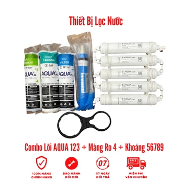 Combo Bộ Lõi Từ 1 Đến 9 AQUA Chính Hãng. Phù Hợp Các Dòng Máy Lọc RO - GỒM LÕI LỌC 123 - MÀNG RO AQUA - LÕI KHOÁNG 56789