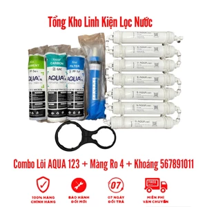 Combo Bộ Lõi Từ 1 Đến 11 AQUA Chính Hãng Phù Hợp Các Dòng Máy Lọc RO. GỒM Lõi 123 - MÀNG RO AQUA - LÕI KHOÁNG 567891011.