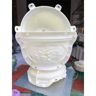 Khuôn chậu tròn 50 nhựa abs hoa văn tùng cúc mai