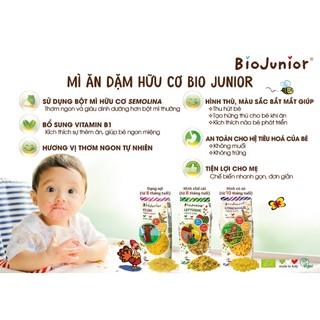 Mì ăn dặm hữu cơ Bio Junior cho bé từ 8 tháng tuổi