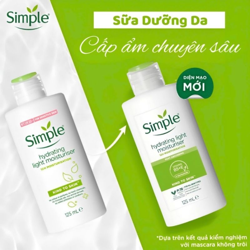 Sữa Dưỡng Da Simple Cho Da Nhạy Cảm Kind To Skin Hydrating Light ...