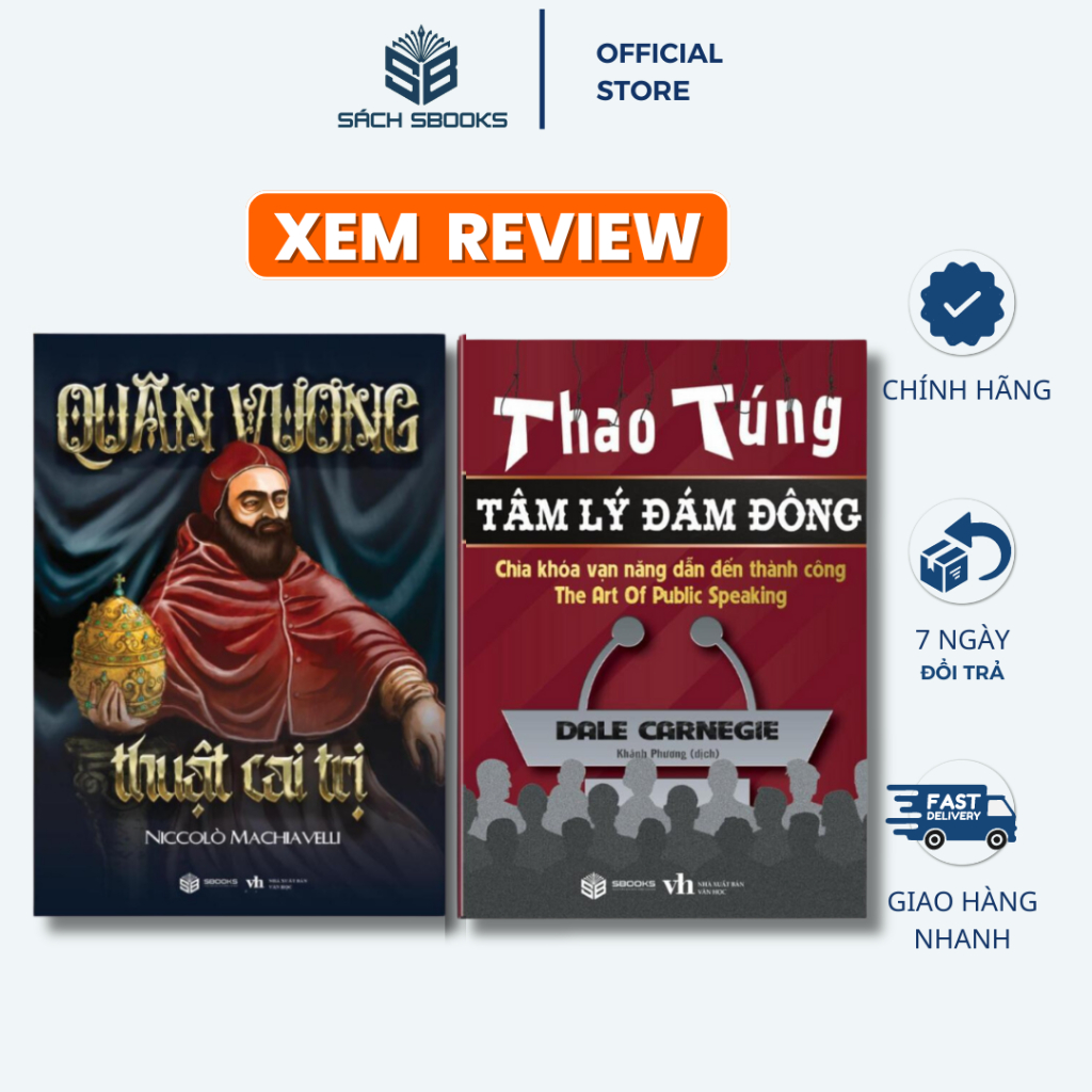 Sách - Combo 2 Cuốn: Quân Vương + Thao Túng Tâm Lý Đám Đông - Sbooks Store
