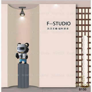 Phông nền Livestream Chụp Ảnh in kèm Gấu BearBrick+Khung Tranh 3D 5D