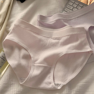 Quần Lót Nữ Cotton Gân Tăm Thoáng Khí Cạp Vừa Lưng Chun Co Giãn Thoải Mái King Shop L-2416